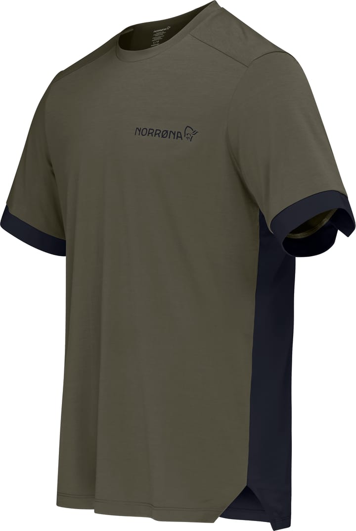 Norrøna Men's Fjørå Equaliser T-Shirt Olive Night/Caviar Black Norrøna