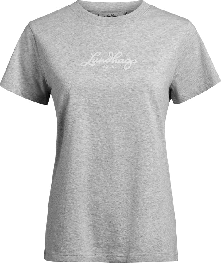 Lundhags Women's Järpen Logo T-shirt Light Grey Melange Lundhags