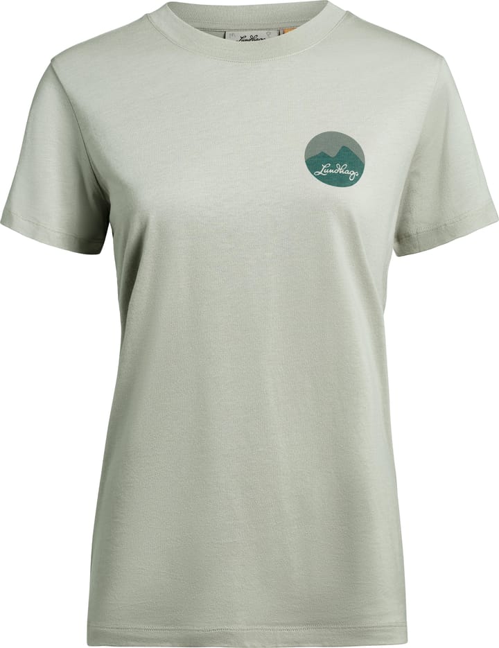 Lundhags Women's Järpen Printed T-Shirt Moss Grey Lundhags