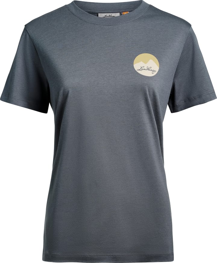 Lundhags Women's Järpen Printed T-Shirt Dark Sky Blue Lundhags