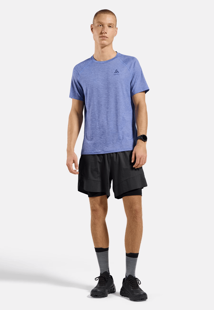 Odlo Men's T-Shirt Crew Neck S/S X-Alp Pw 115 Dazzling Blue Melange Odlo
