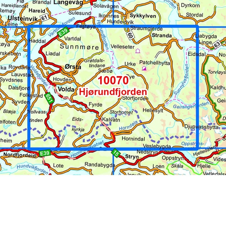 Nordeca Hjørundfjorden Norge-Serien 1:50 000 Ugland IT