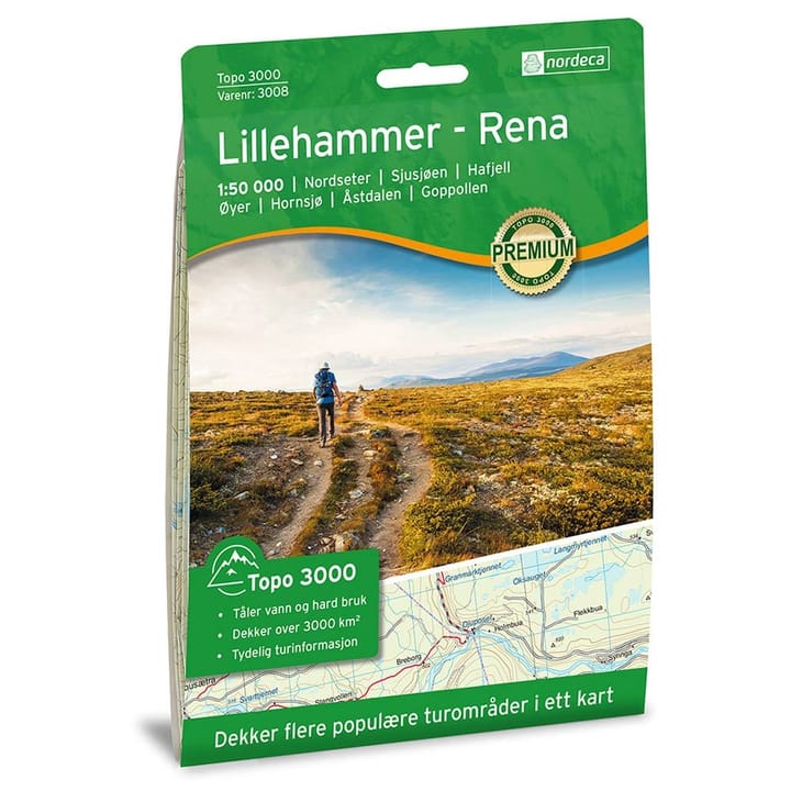 Nordeca Lillehammer- Rena 1 :50 000 Topo 3000 1:50 000 Ugland IT