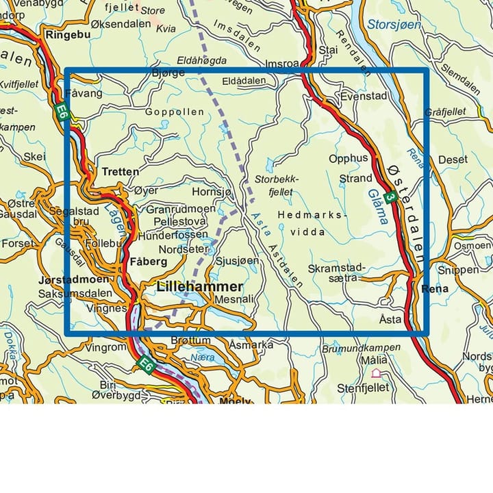 Nordeca Lillehammer- Rena 1 :50 000 Topo 3000 1:50 000 Ugland IT