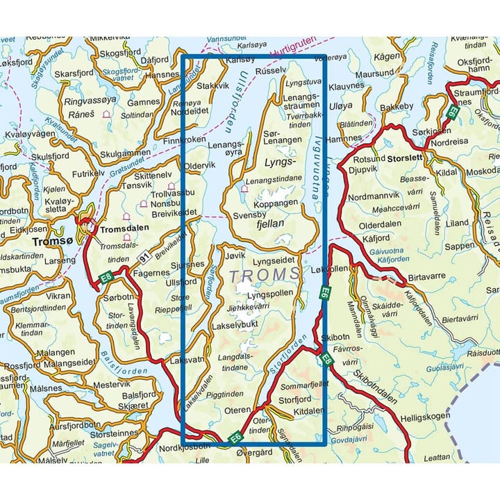 Nordeca Topo 3000 1:50 000 Lyngenhalvøya Ugland IT