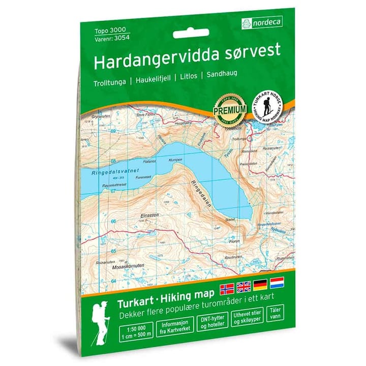 Nordeca Hardangervidda sørvest 1:50 000 2022 Ugland IT