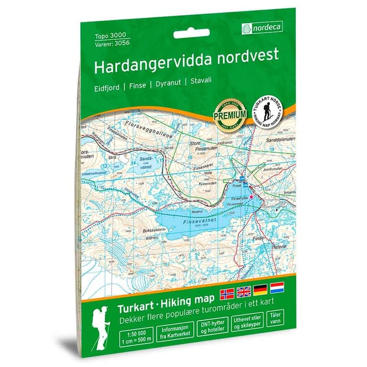 Nordeca Hardangervidda nordvest 1:50 000 2022 Ugland IT