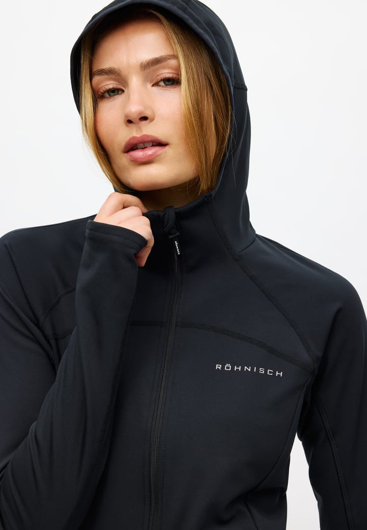 Röhnisch Women's Thermaflow Hood Full Zip Black Röhnisch