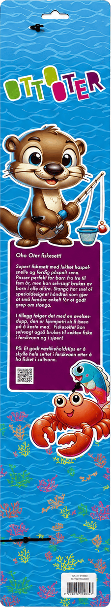 Sølvkroken Otto Oter Barnesett 72cm Sølvkroken