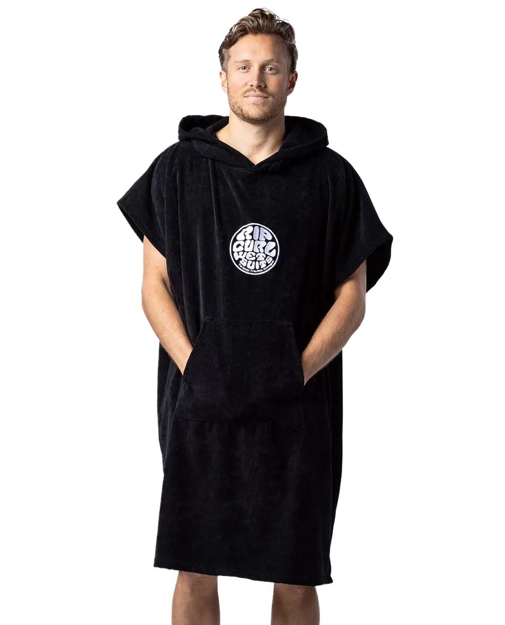Rip Curl Men's Logo Hooded Towel Black