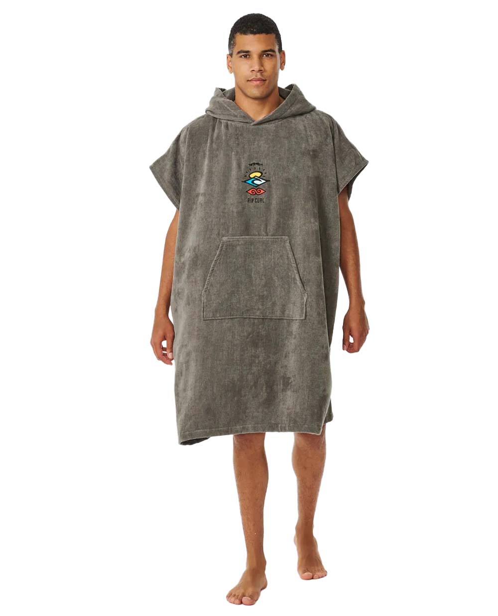 Rip Curl Men's Logo Hooded Towel Grey Badkläder OneSize