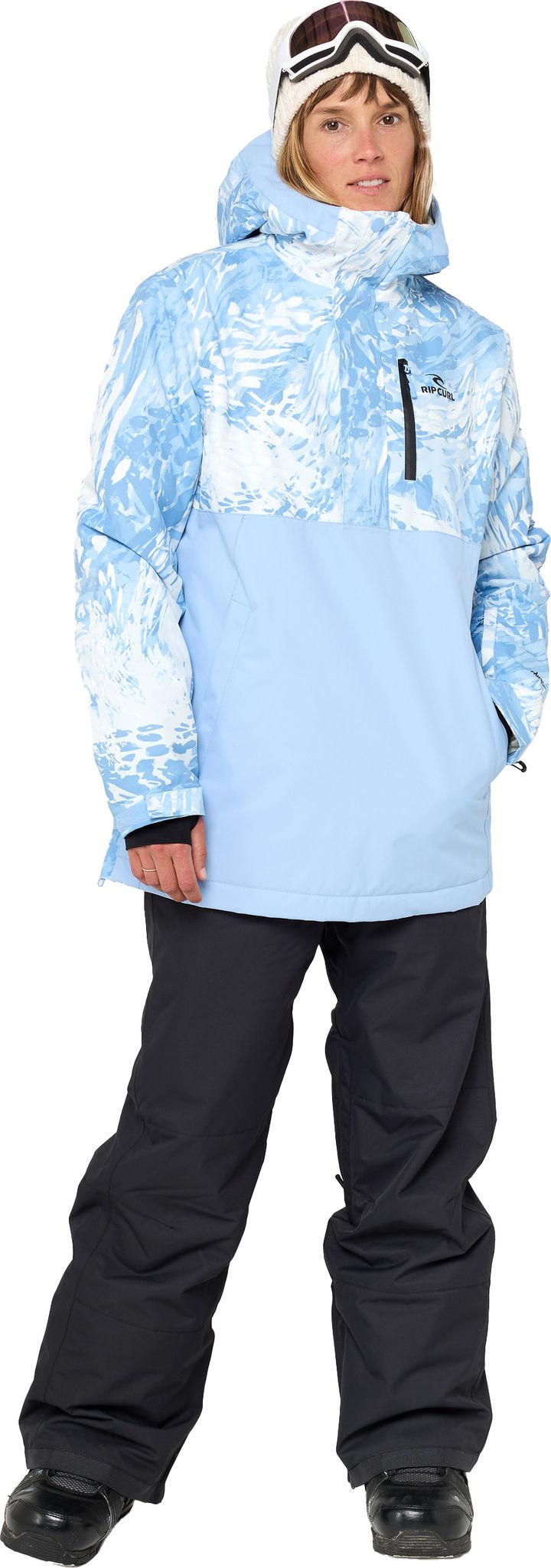 Rip Curl Women's Anti-Series Anorak 10K/10K Snow Jacket Mid Blue Rip Curl
