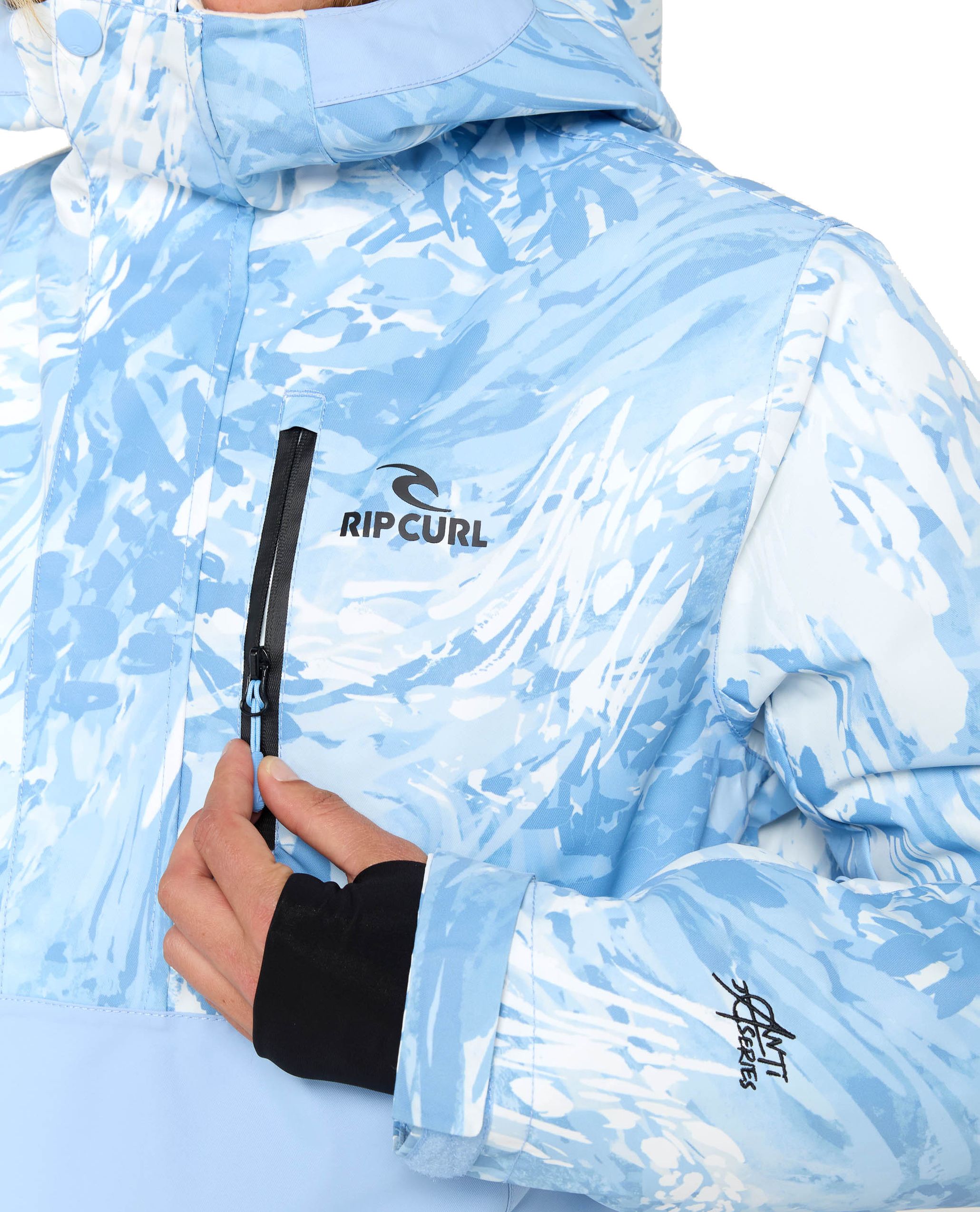 Rip Curl Women's Anti-Series Anorak 10K/10K Snow Jacket Mid Blue