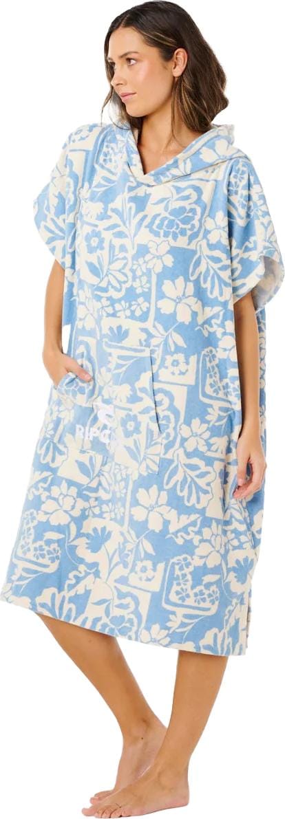 Rip Curl Women's Mixed Hooded Poncho Blissful Blue Rip Curl