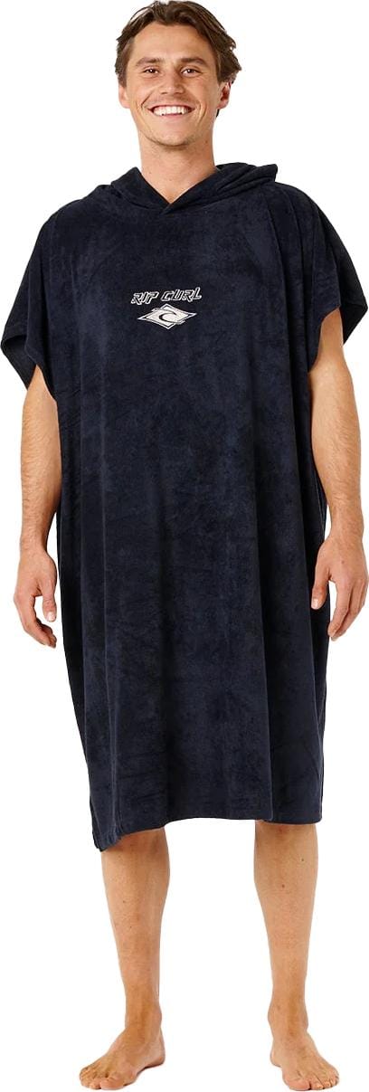 Rip Curl Classic Surf Hooded Towel Poncho Black/Off White Rip Curl