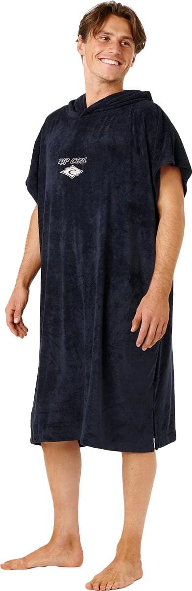 Rip Curl Classic Surf Hooded Towel Poncho Black/Off White Rip Curl