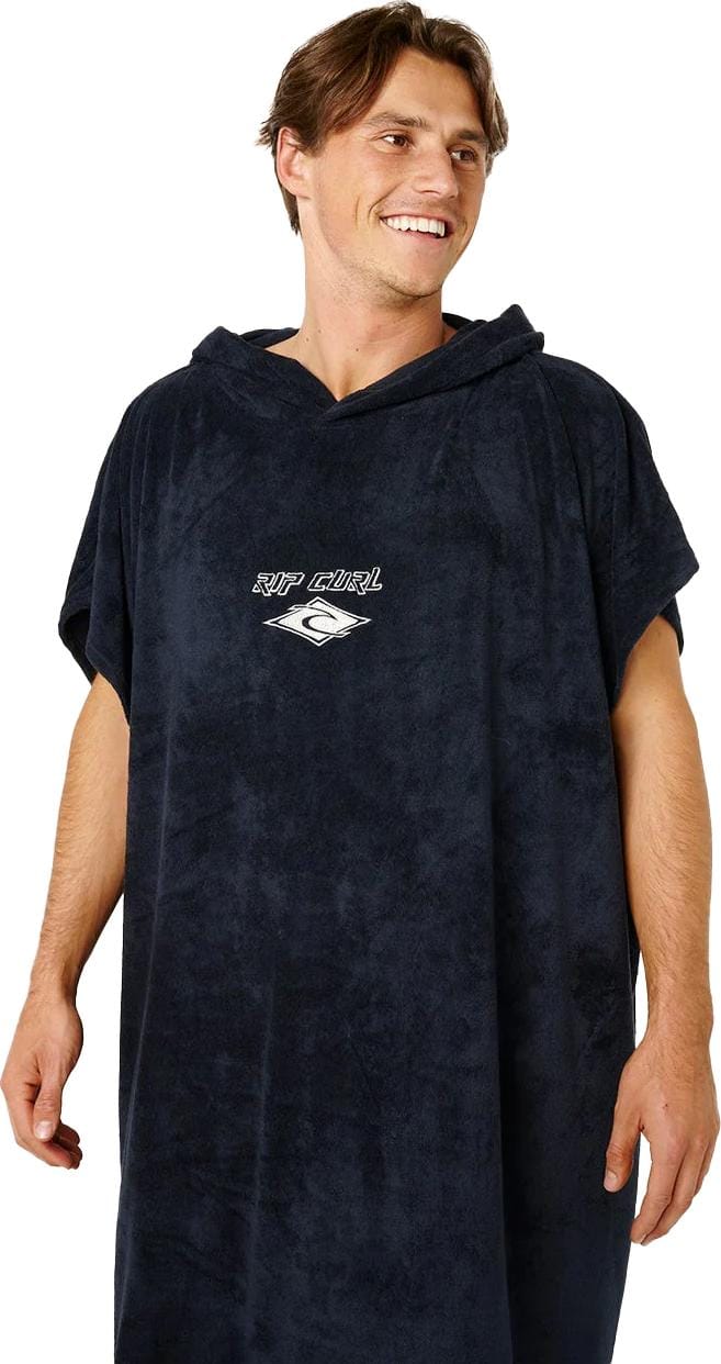 Rip Curl Classic Surf Hooded Towel Poncho Black/Off White Rip Curl