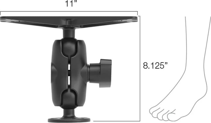 RAM Mounts Ram Mounts Large Marine Electronics Mount D Size Short RAM Mounts