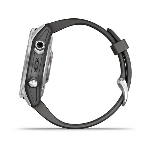 Garmin Fenix 7s Stainless Steel W/Graphite Band,Emea/Aus/Nz/Afr/Sam Silver/Graphite Garmin Garmin Fenix 7s Stainless Steel W/Graphite Band,Emea/Aus/Nz/Afr/Sam Silver/Graphite Garmin