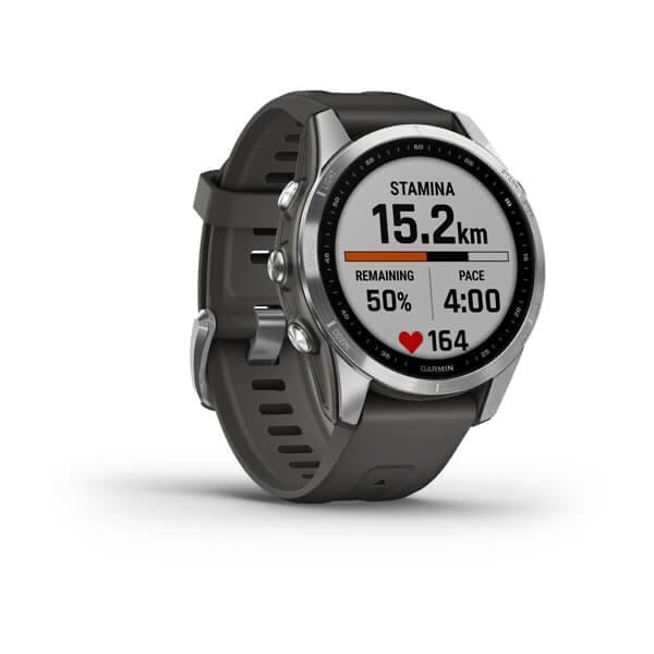 Garmin Fenix 7s Stainless Steel W/Graphite Band,Emea/Aus/Nz/Afr/Sam Silver/Graphite Garmin Garmin Fenix 7s Stainless Steel W/Graphite Band,Emea/Aus/Nz/Afr/Sam Silver/Graphite Garmin