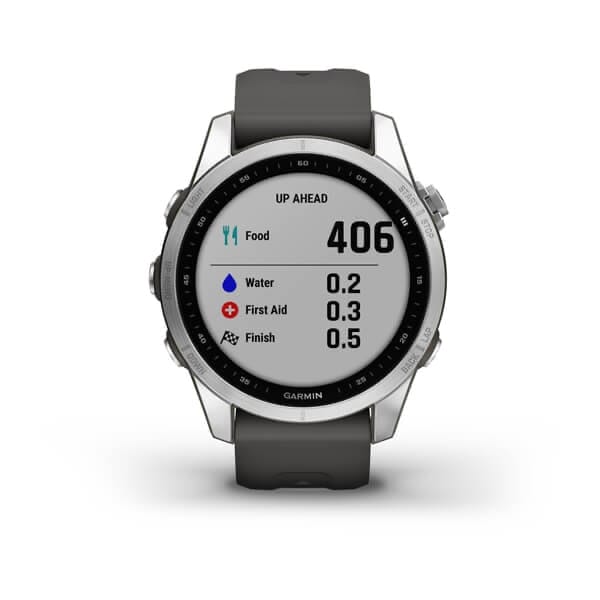 Garmin Fenix 7s Stainless Steel W/Graphite Band,Emea/Aus/Nz/Afr/Sam Silver/Graphite Garmin Garmin Fenix 7s Stainless Steel W/Graphite Band,Emea/Aus/Nz/Afr/Sam Silver/Graphite Garmin