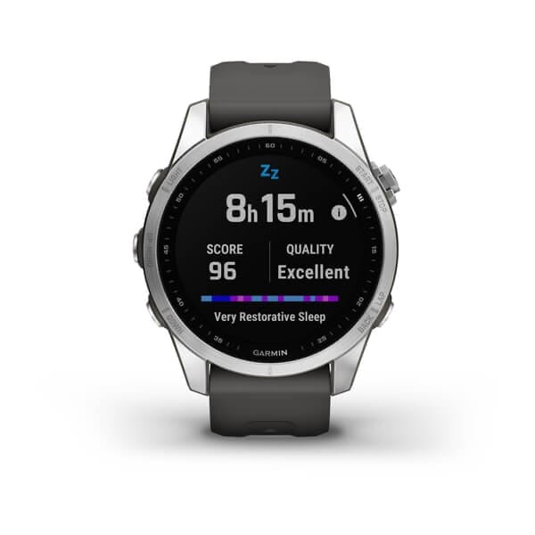 Garmin Fenix 7s Stainless Steel W/Graphite Band,Emea/Aus/Nz/Afr/Sam Silver/Graphite Garmin Garmin Fenix 7s Stainless Steel W/Graphite Band,Emea/Aus/Nz/Afr/Sam Silver/Graphite Garmin