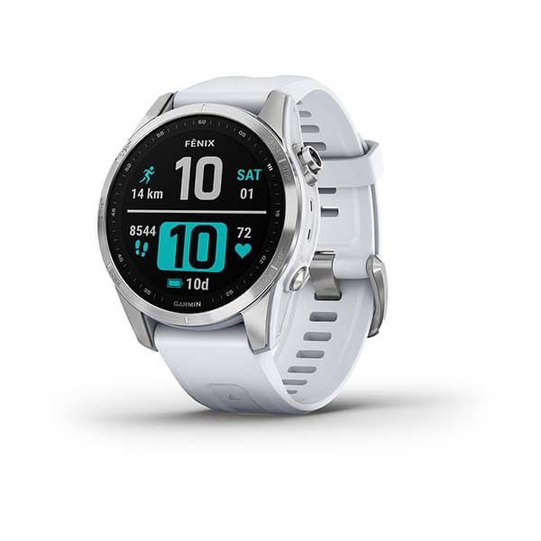 Garmin Fenix 7s Stainless Steel W/Whitestone Band,Emea/Au/Nz/Afr/Sa Silver/Whitestone Garmin