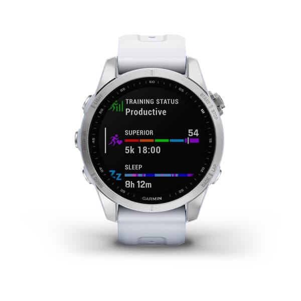 Garmin Fenix 7s Stainless Steel W/Whitestone Band,Emea/Au/Nz/Afr/Sa Silver/Whitestone Garmin