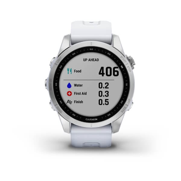 Garmin Fenix 7s Stainless Steel W/Whitestone Band,Emea/Au/Nz/Afr/Sa Silver/Whitestone Garmin