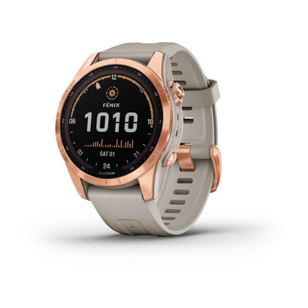 Garmin Fenix 7s Solar, Rose Gold W/Light Sand Band Garmin Garmin Fenix 7s Solar, Rose Gold W/Light Sand Band Garmin