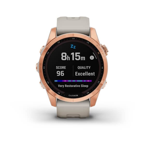 Garmin Fenix 7s Solar, Rose Gold W/Light Sand Band Garmin Garmin Fenix 7s Solar, Rose Gold W/Light Sand Band Garmin