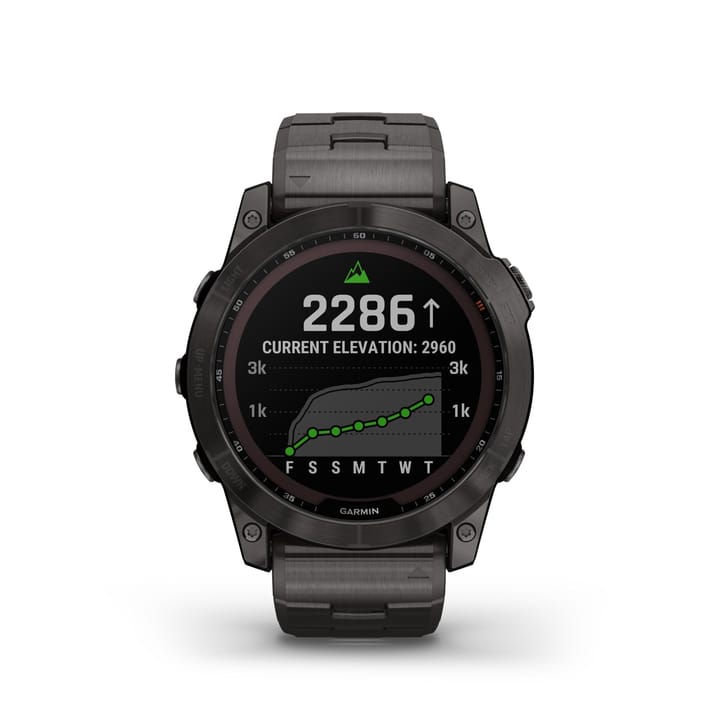 Garmin Fenix 7x – Sapphire Solar Edition, Karbongrå DLC-titan Garmin Garmin Fenix 7x – Sapphire Solar Edition, Karbongrå DLC-titan Garmin