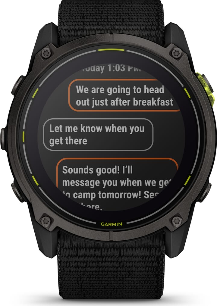 Garmin Enduro 3 Carbon Grey DLC Titanium/Black UltraFit Nylon Strap Garmin