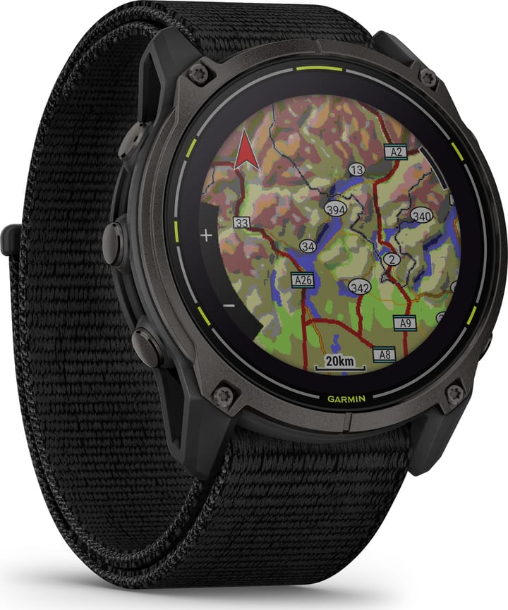 Garmin Enduro 3 Carbon Grey DLC Titanium/Black UltraFit Nylon Strap Garmin