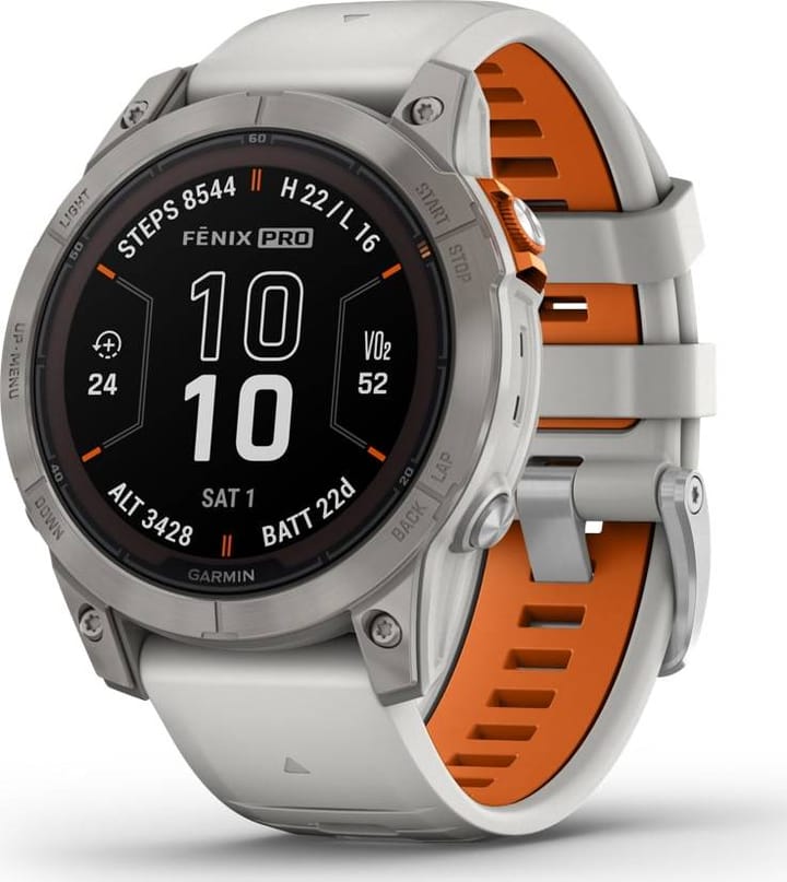 Garmin Fenix 7 Pro Sapphire Solar Edition Fog Gray Orange Garmin Garmin Fenix 7 Pro Sapphire Solar Edition Fog Gray Orange Garmin