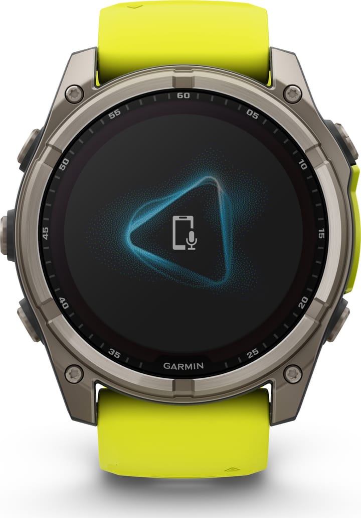 Garmin Fenix 8 Solar 51mm, Sapphire Solar Titanium - Amp Yellow/Graphite Silicone Strap Garmin