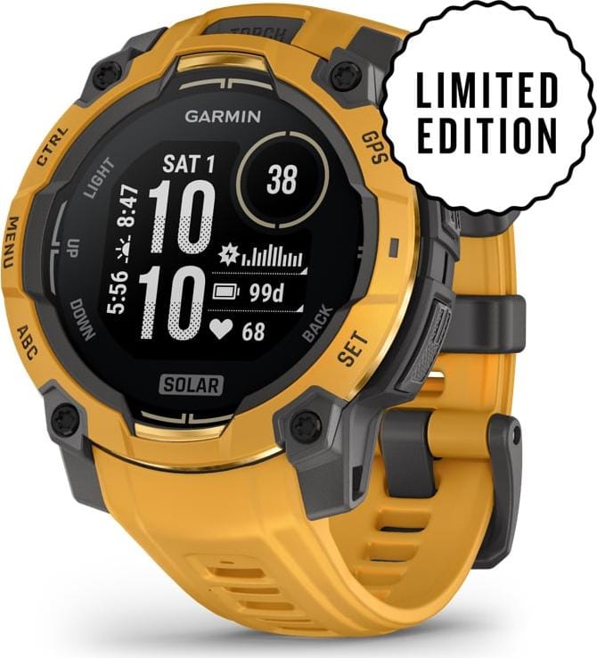 Garmin Instinct 3 Solar, 45mm Grey, Citrine Garmin
