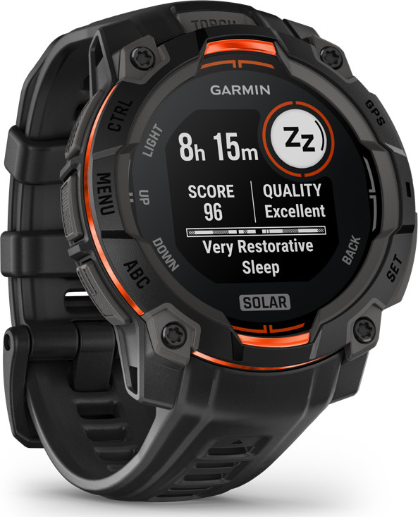Garmin Instinct 3 Solar 45mm Black Bezel With Black Band