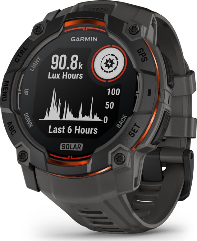 Garmin Instinct 3 Solar Black Bezel With Charcoal Band Garmin