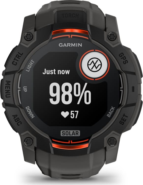 Garmin Instinct 3 Solar Black Bezel With Charcoal Band Garmin