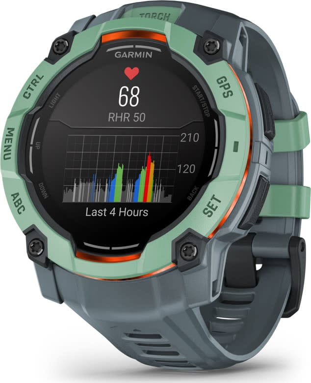 Garmin Instinct 3 AMOLED, 50mm Neotropic Bezel With Twilight Band Garmin Garmin Instinct 3 AMOLED, 50mm Neotropic Bezel With Twilight Band Garmin