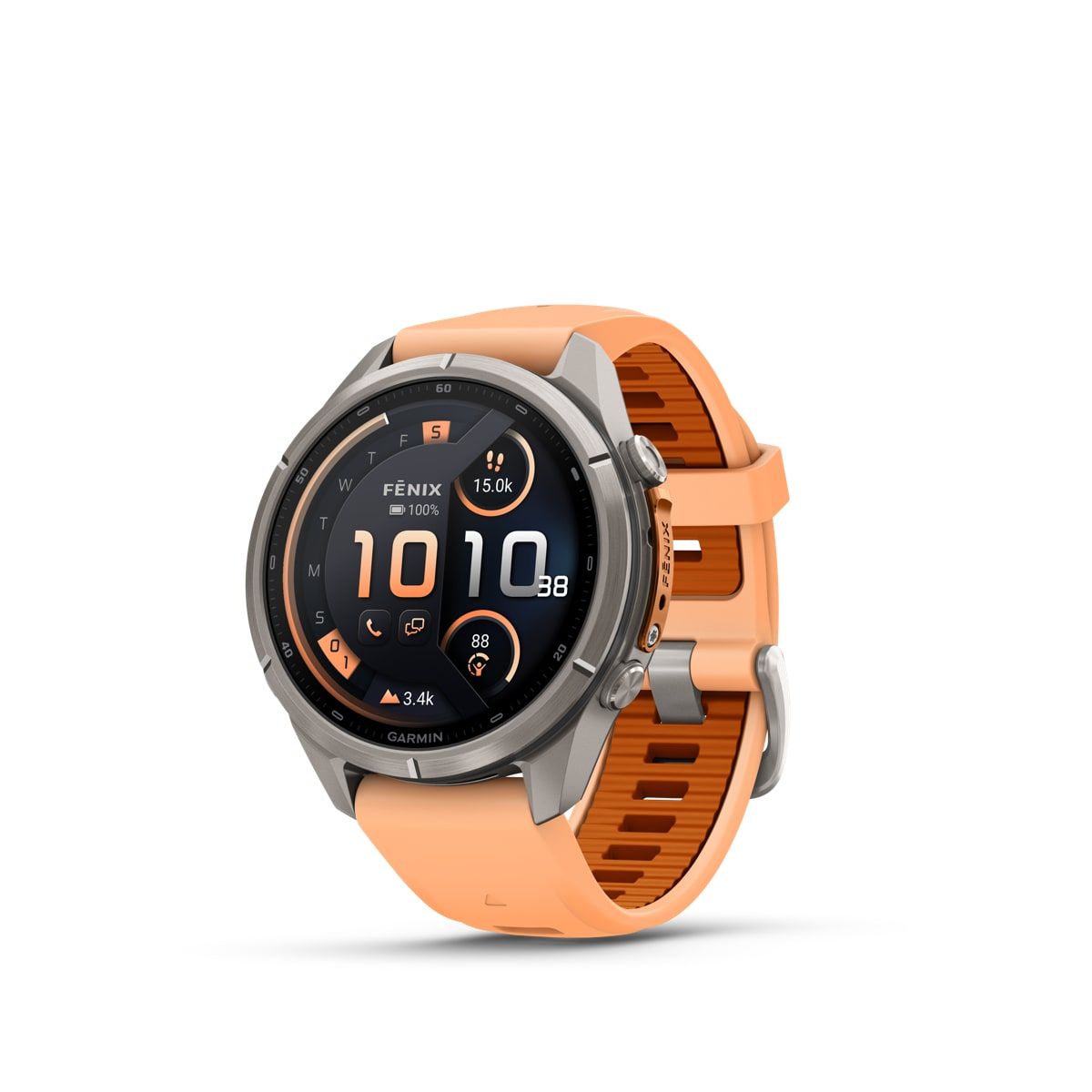 Garmin Fenix 9 Pro, Amoled, Inreach, 43mm, Titan/shell Pink/autumn Organge