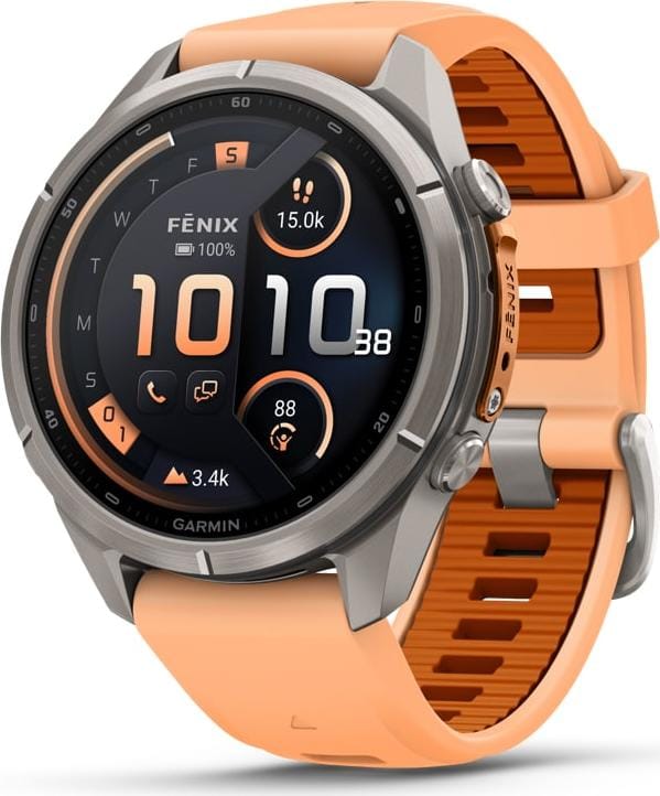 Garmin Fenix 9 Pro, Amoled, Inreach, 43mm, Titan/shell Pink/autumn Organge Garmin