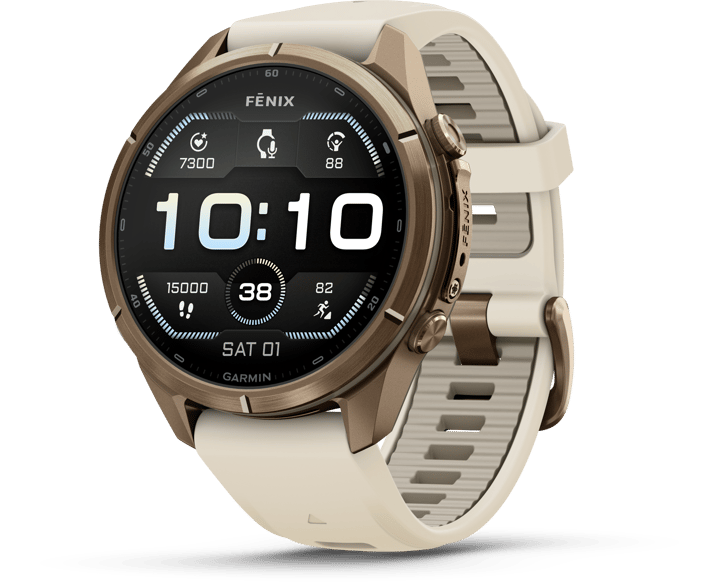 Garmin Fenix 9 Pro, Amoled, 43mm Gold/cream/fog Gray Garmin