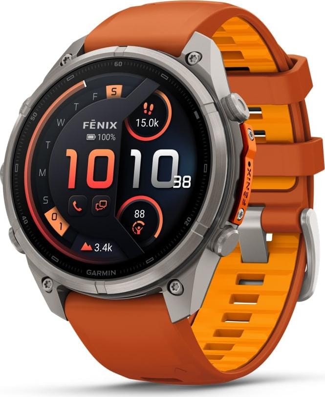 Garmin Fenix 9 Pro, Amoled, Inreach, 47mm Titan/autumn Orange/spark Orange Garmin