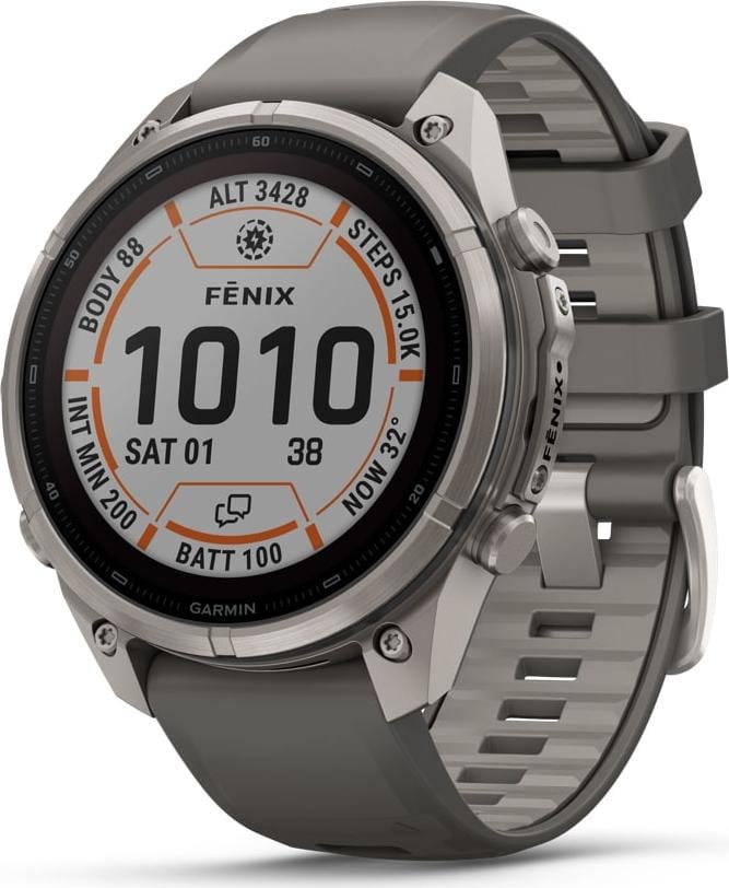 Garmin Fenix 9 Pro, Solar, Inreach, 47mm Titan/peble Gray/silver Gray Garmin