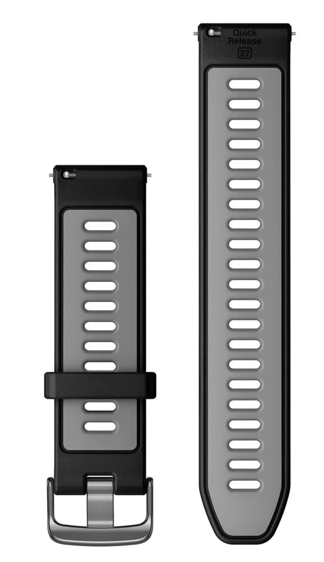 Garmin Hurtigutløsningsremmer (22 Mm) Sort/puddergrå Med Skifergrå Anordning Garmin