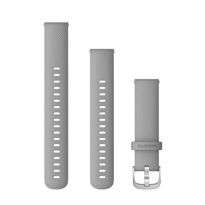 Garmin Quick Release (18mm) Silikon Puddergrå Med Sølvfarget Anordning Garmin