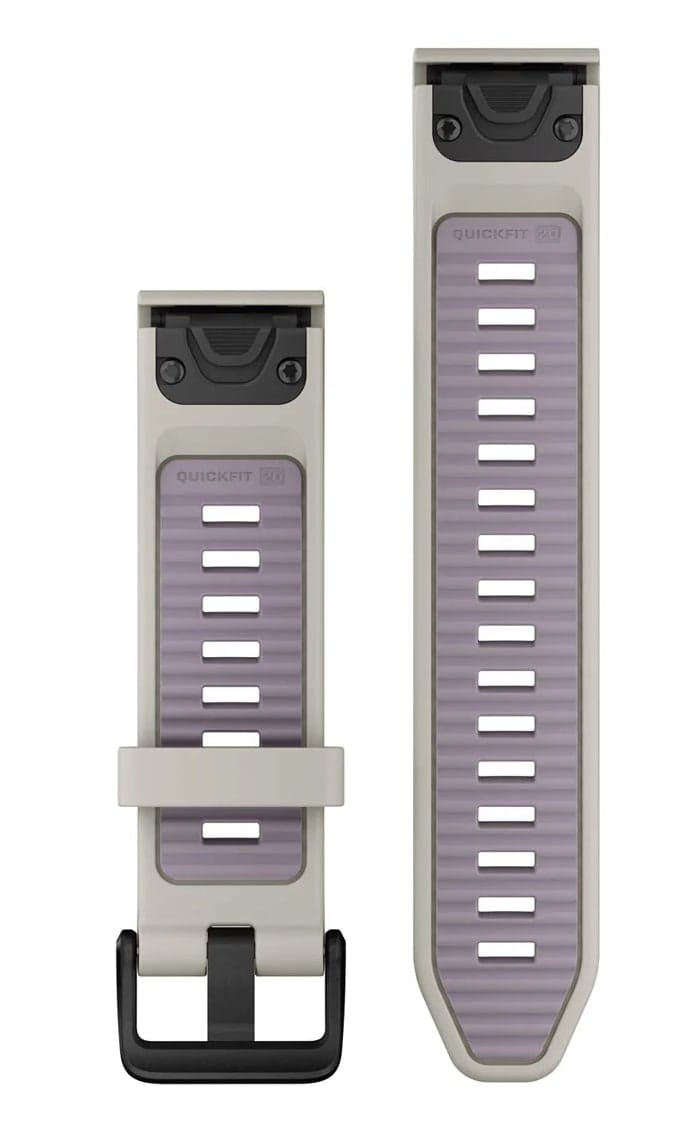 Garmin Quickfit Watch Bands Fog Gray/lavender Silicone Garmin Garmin Quickfit Watch Bands Fog Gray/lavender Silicone Garmin
