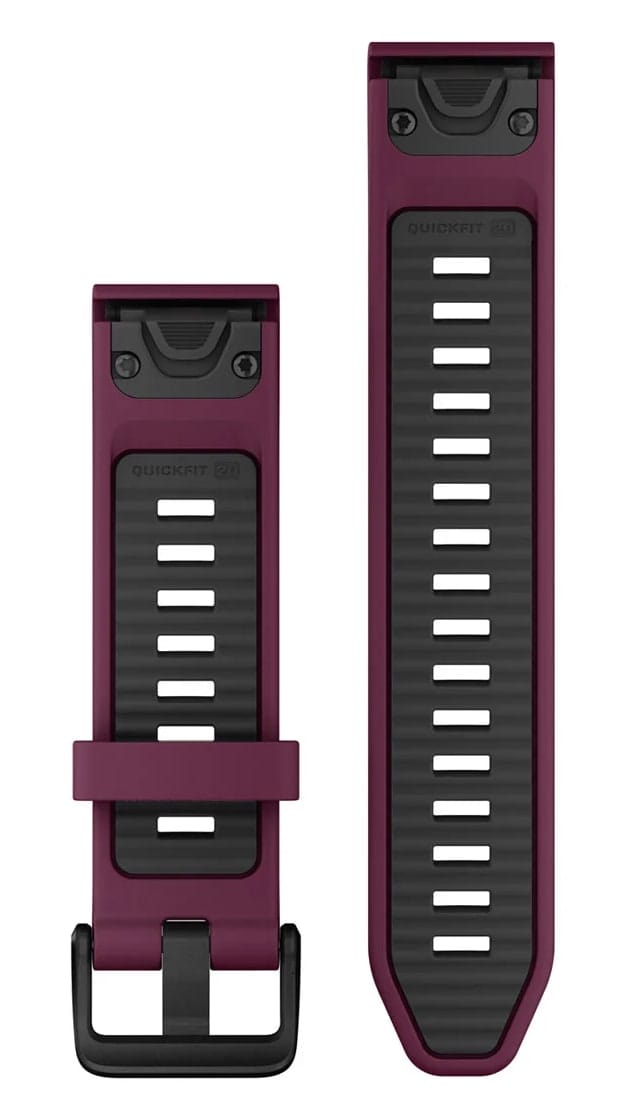 Garmin Quickfit Watch Bands 20mm Merlot/graphite Silicone Garmin Garmin Quickfit Watch Bands 20mm Merlot/graphite Silicone Garmin